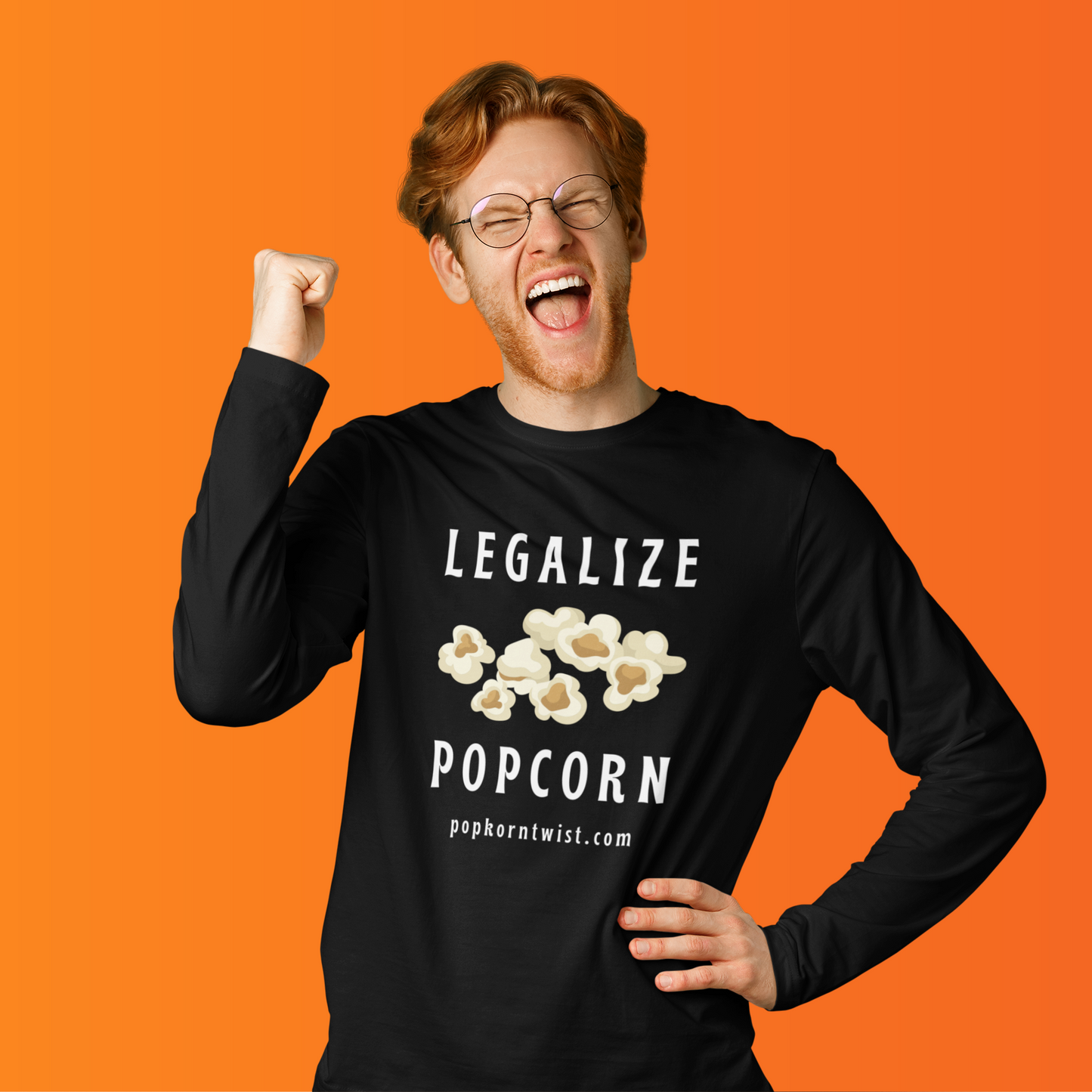 Long Sleeve Tee - Legalize Popcorn