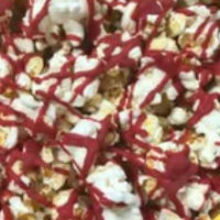 CREAM & CRIMSON DRIZZLED