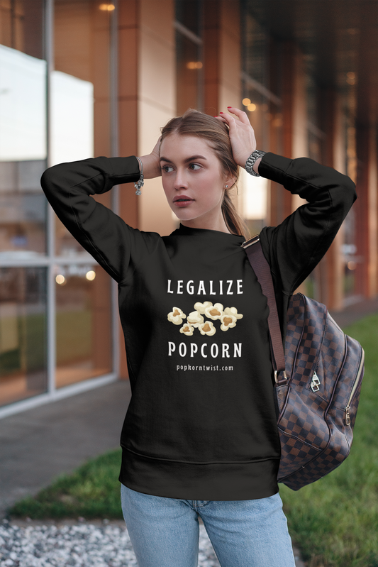 Eco sweatshirt - Legalize Popcorn