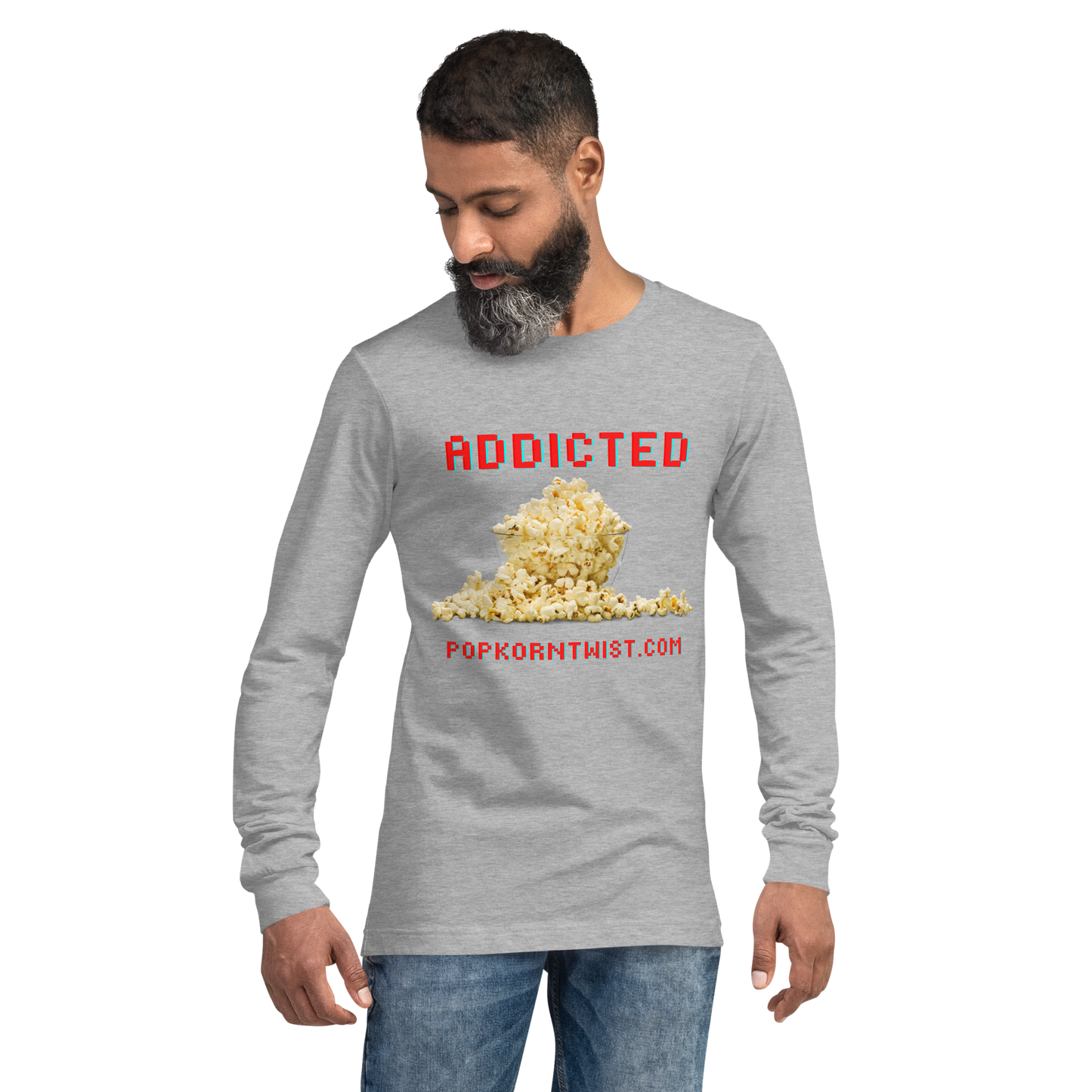 Long Sleeve Tee - Addicted (to popcorn)