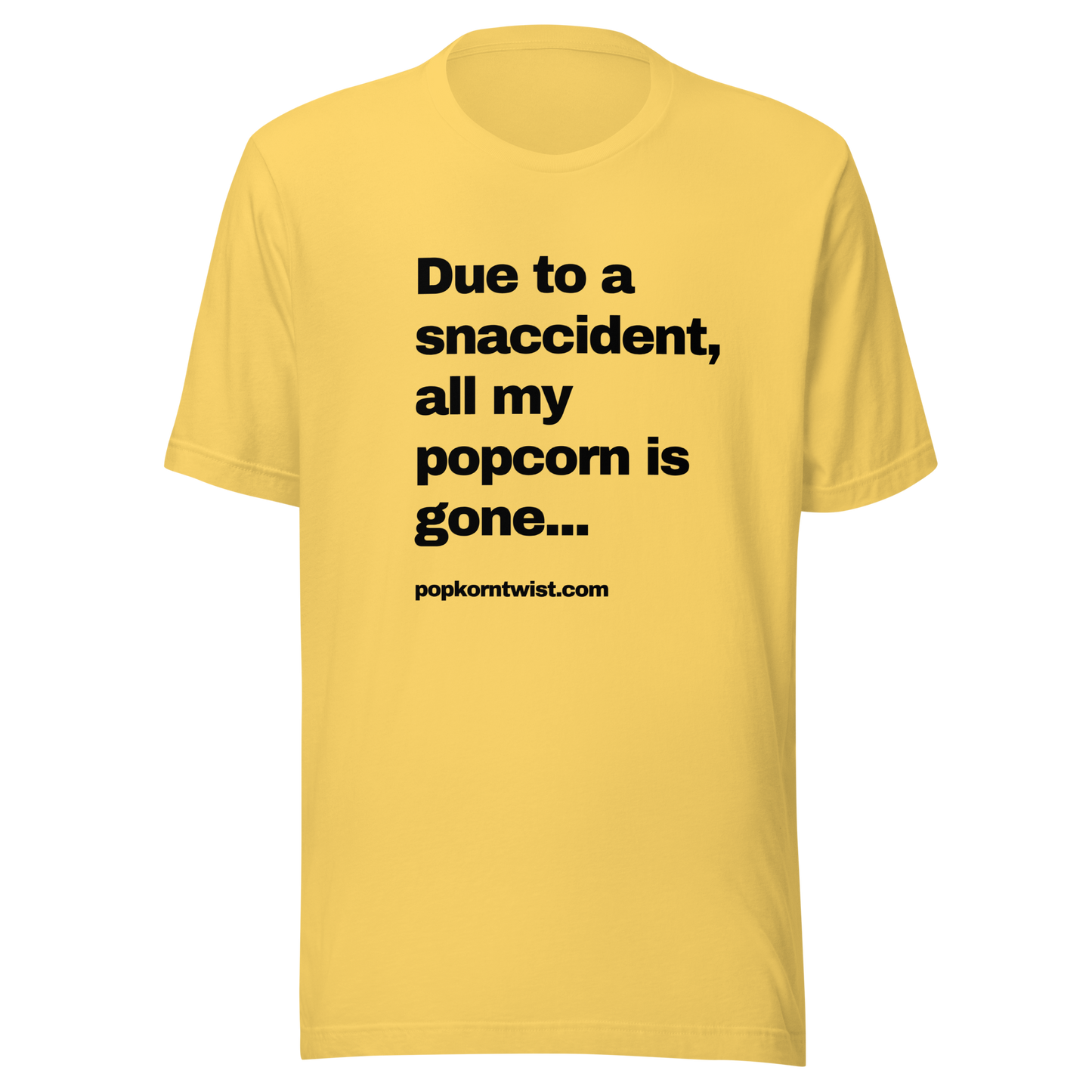 T-shirt - Snaccident (black lettering)