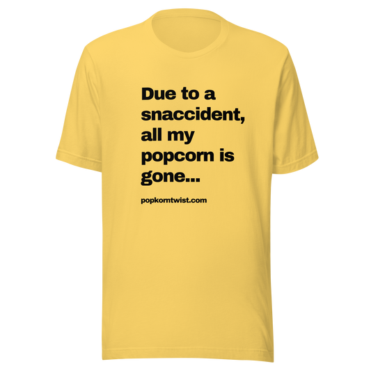 T-shirt - Snaccident (black lettering)