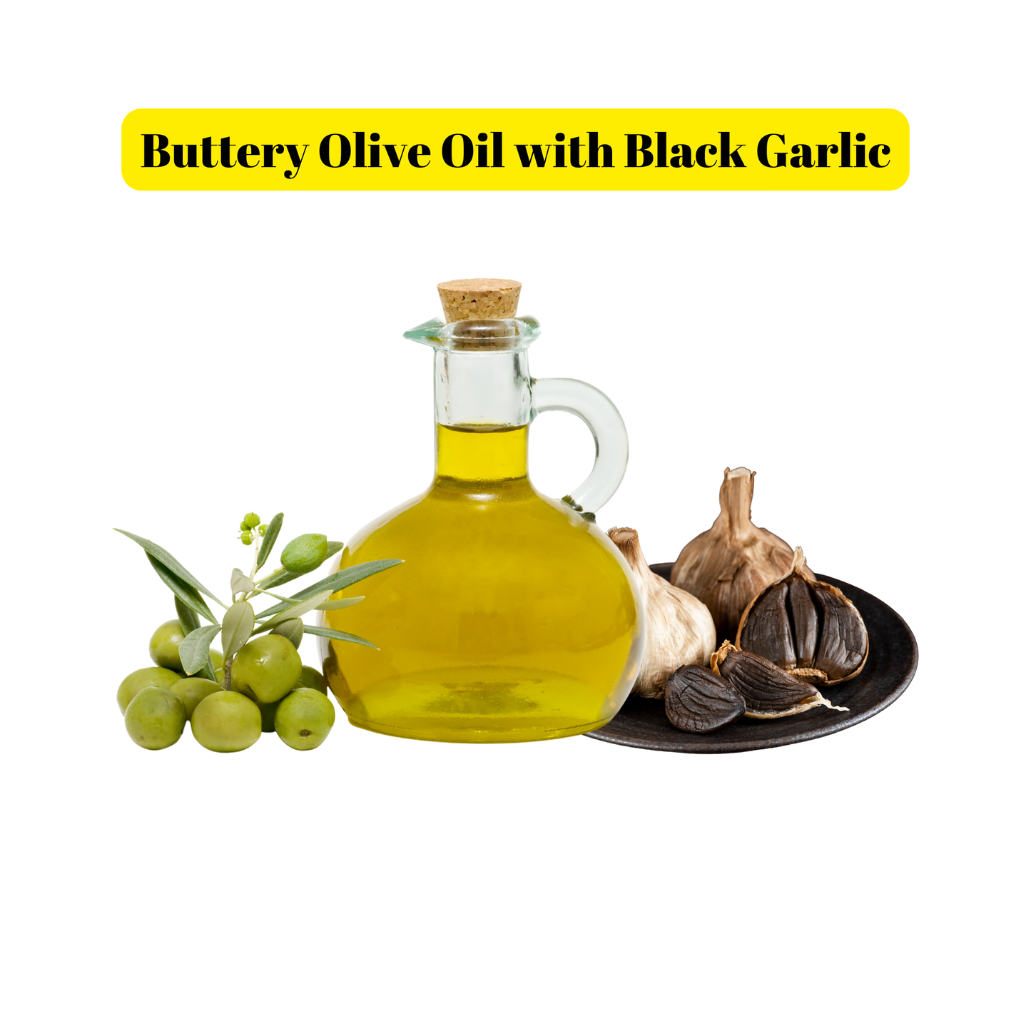Buttery Olive Oil with Black Garlic Salt
