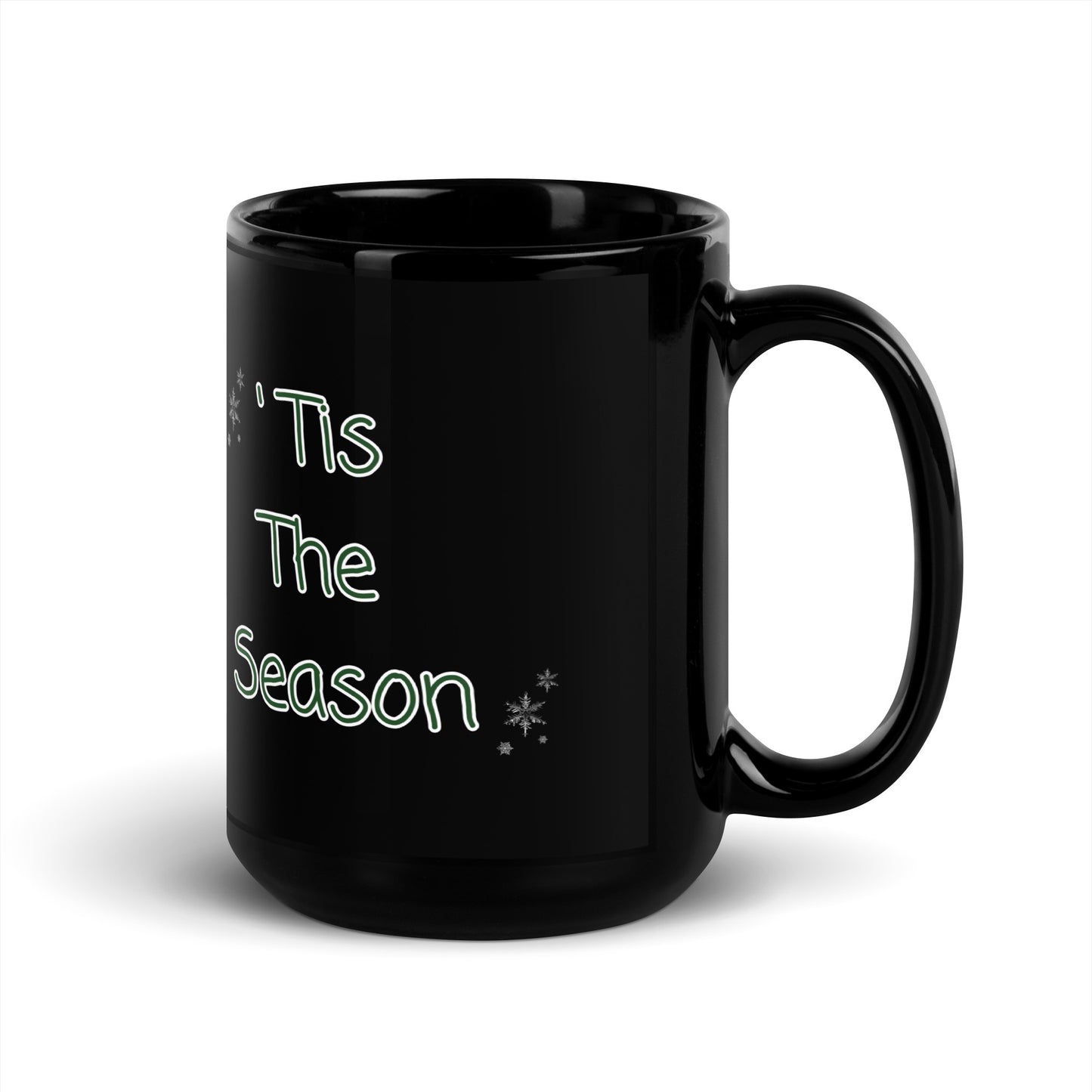 'Tis the Season - Black Glossy Mug