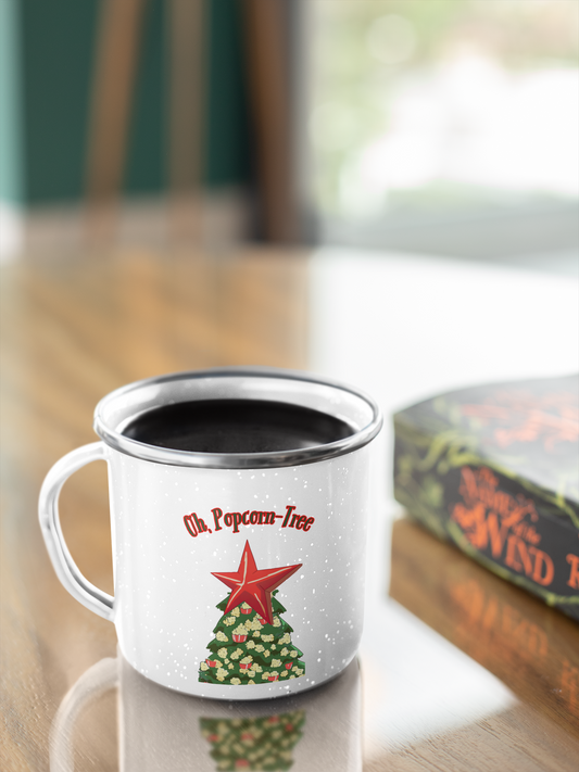 Oh Popcorn Tree - Red Star - Enamel Mug