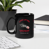 Black Glossy Mug - Lifting Popcorn Into My Mouth